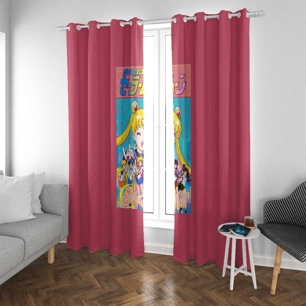 Sailor Scouts Sailor Moon Window Curtain Anime Style
