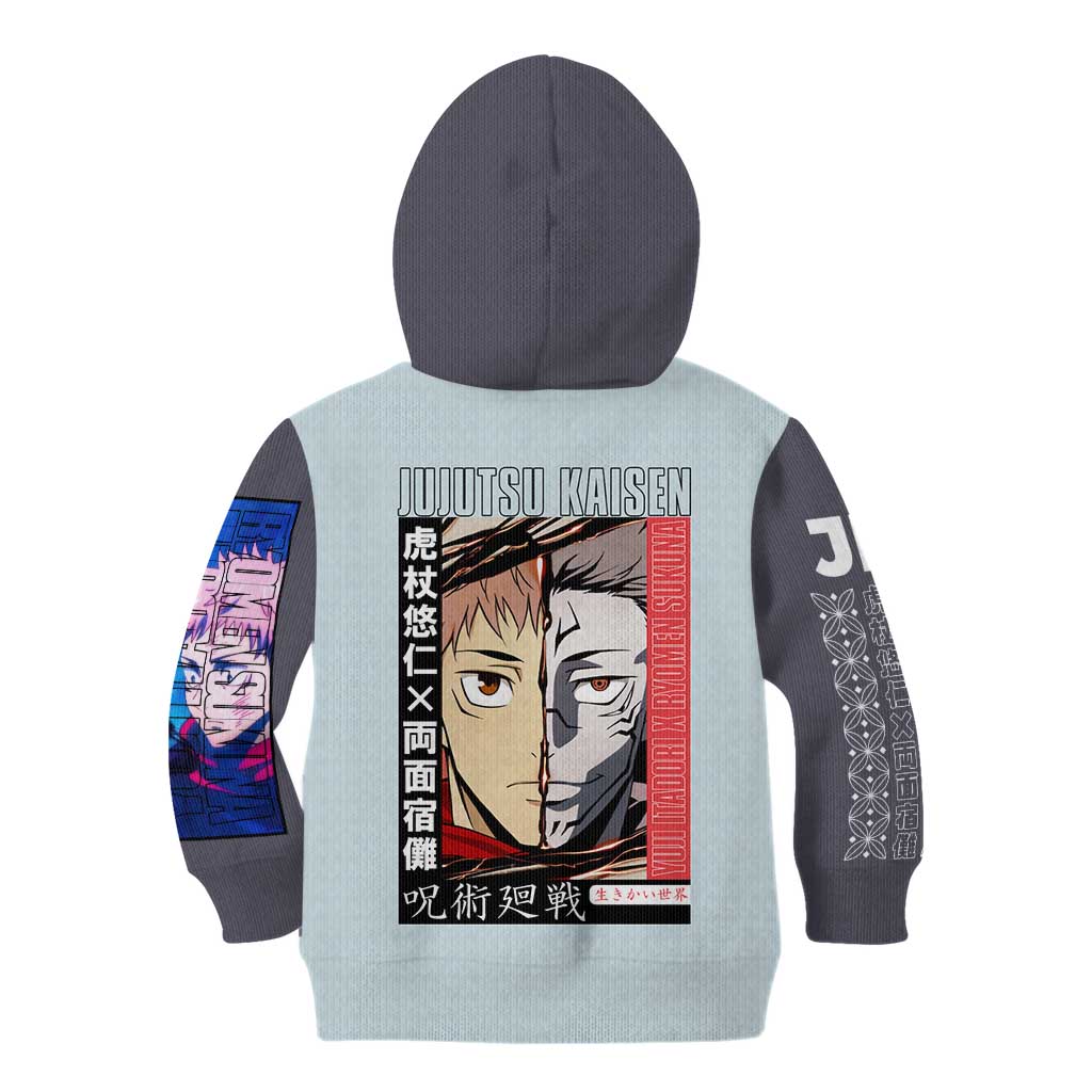 Itadori Yuuji x Ryomen Sukuna Jujutsu Kaisen Kid Hoodie Anime Style