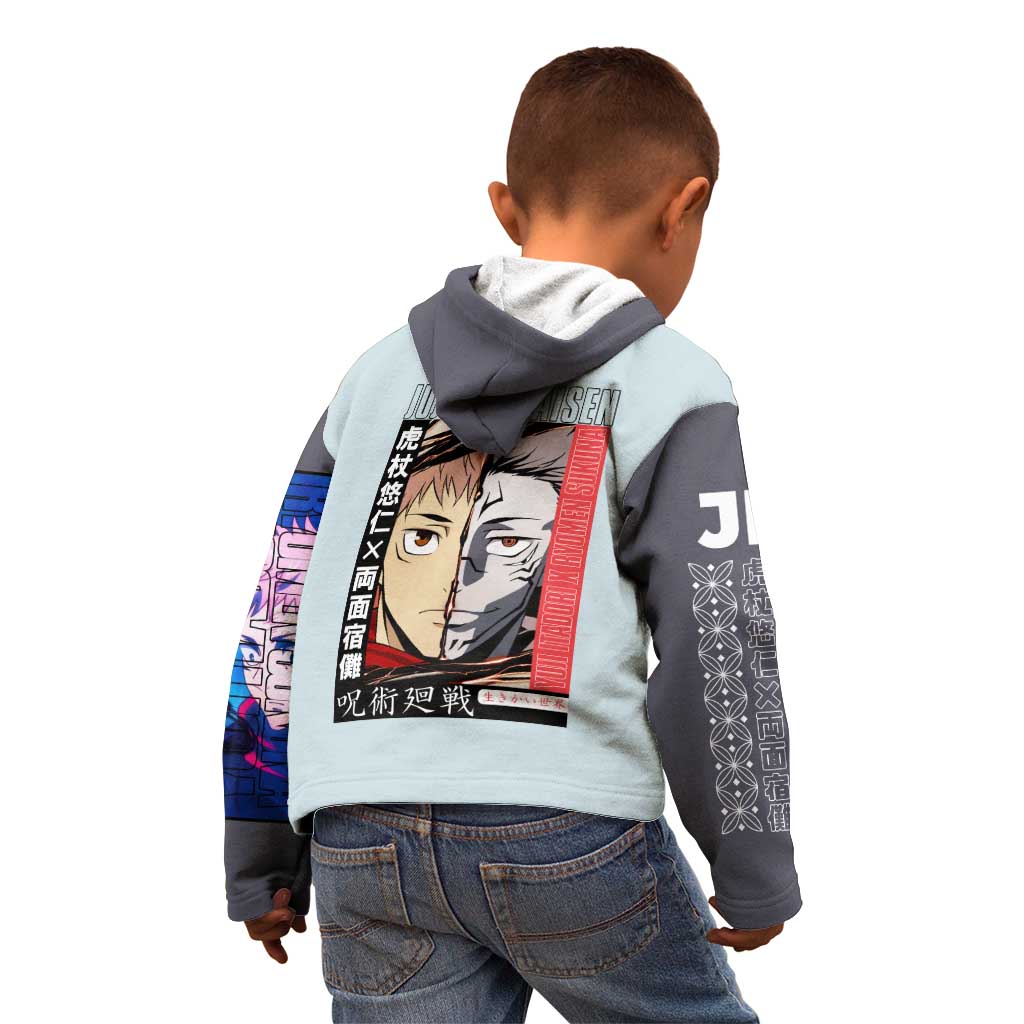 Itadori Yuuji x Ryomen Sukuna Jujutsu Kaisen Kid Hoodie Anime Style