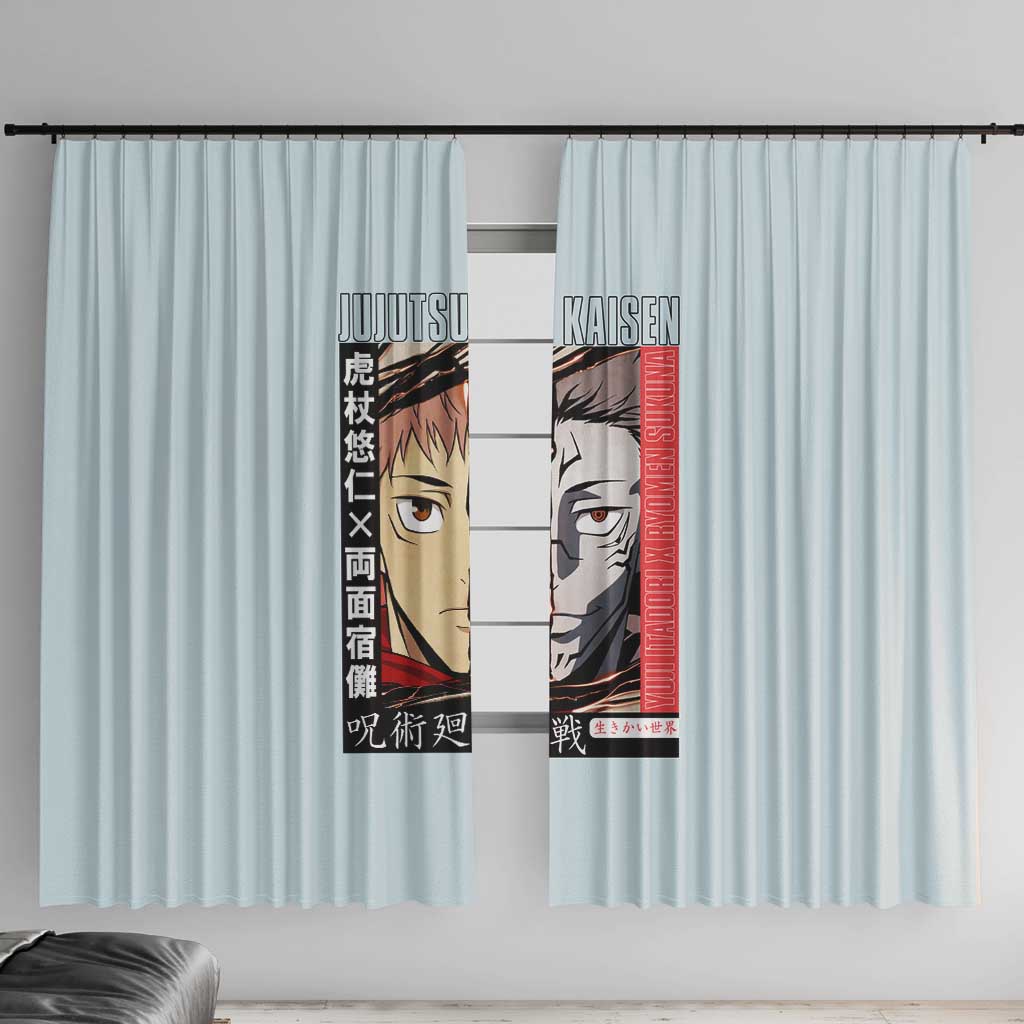 Itadori Yuuji x Ryomen Sukuna Jujutsu Kaisen Window Curtain Anime Style
