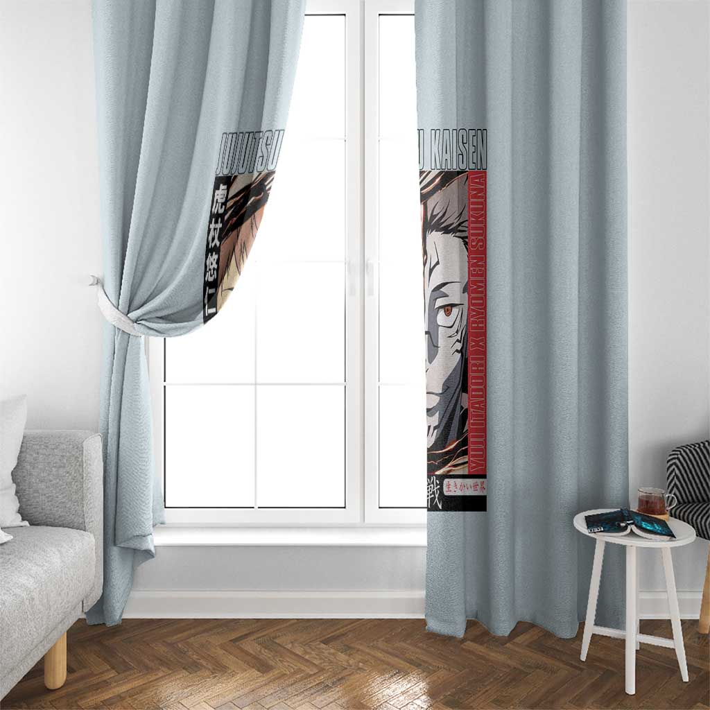 Itadori Yuuji x Ryomen Sukuna Jujutsu Kaisen Window Curtain Anime Style