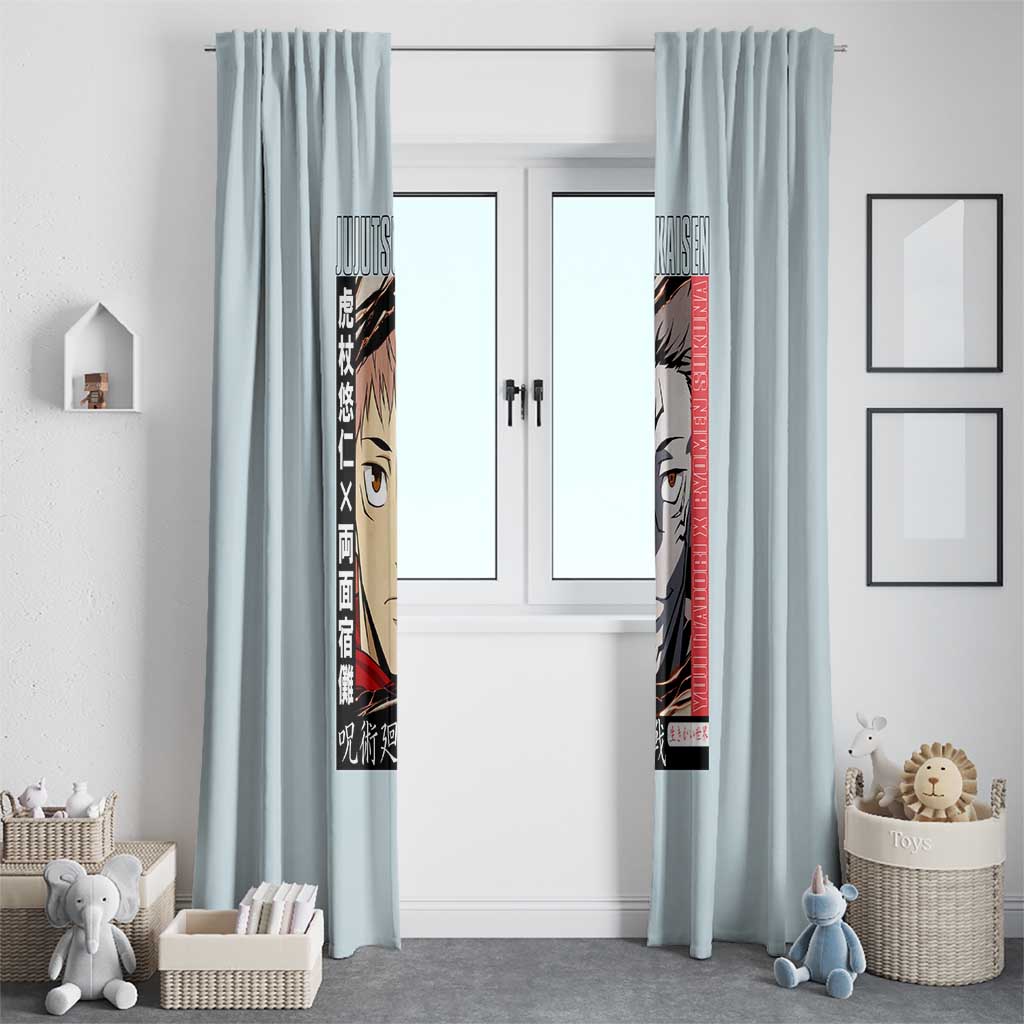 Itadori Yuuji x Ryomen Sukuna Jujutsu Kaisen Window Curtain Anime Style