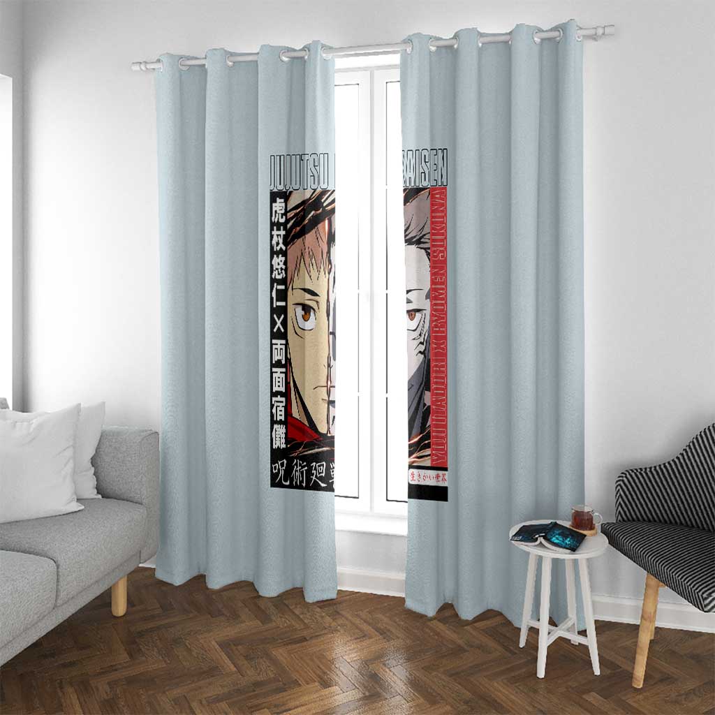 Itadori Yuuji x Ryomen Sukuna Jujutsu Kaisen Window Curtain Anime Style