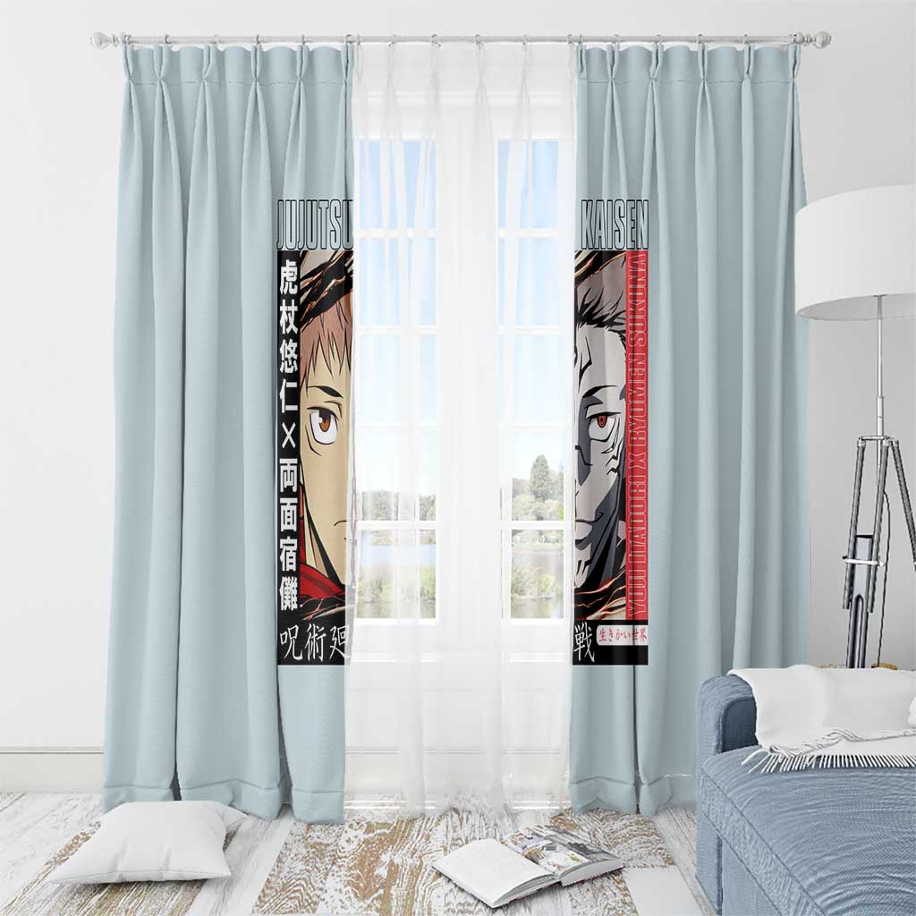 Itadori Yuuji x Ryomen Sukuna Jujutsu Kaisen Window Curtain Anime Style