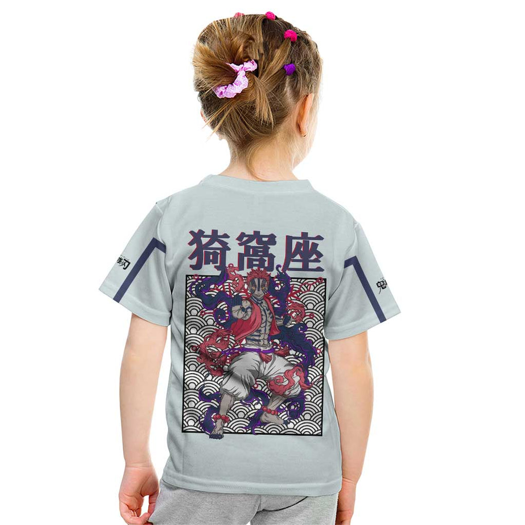 Hakuji - Akaza Demon Slayer Kid T Shirt Anime Style