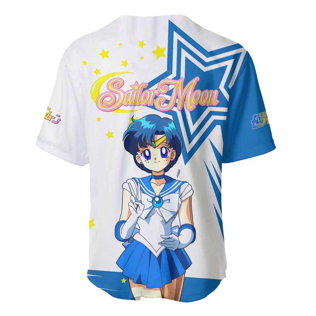Sailor Mercury - Sailor Moon Baseball Jersey Anime Style
