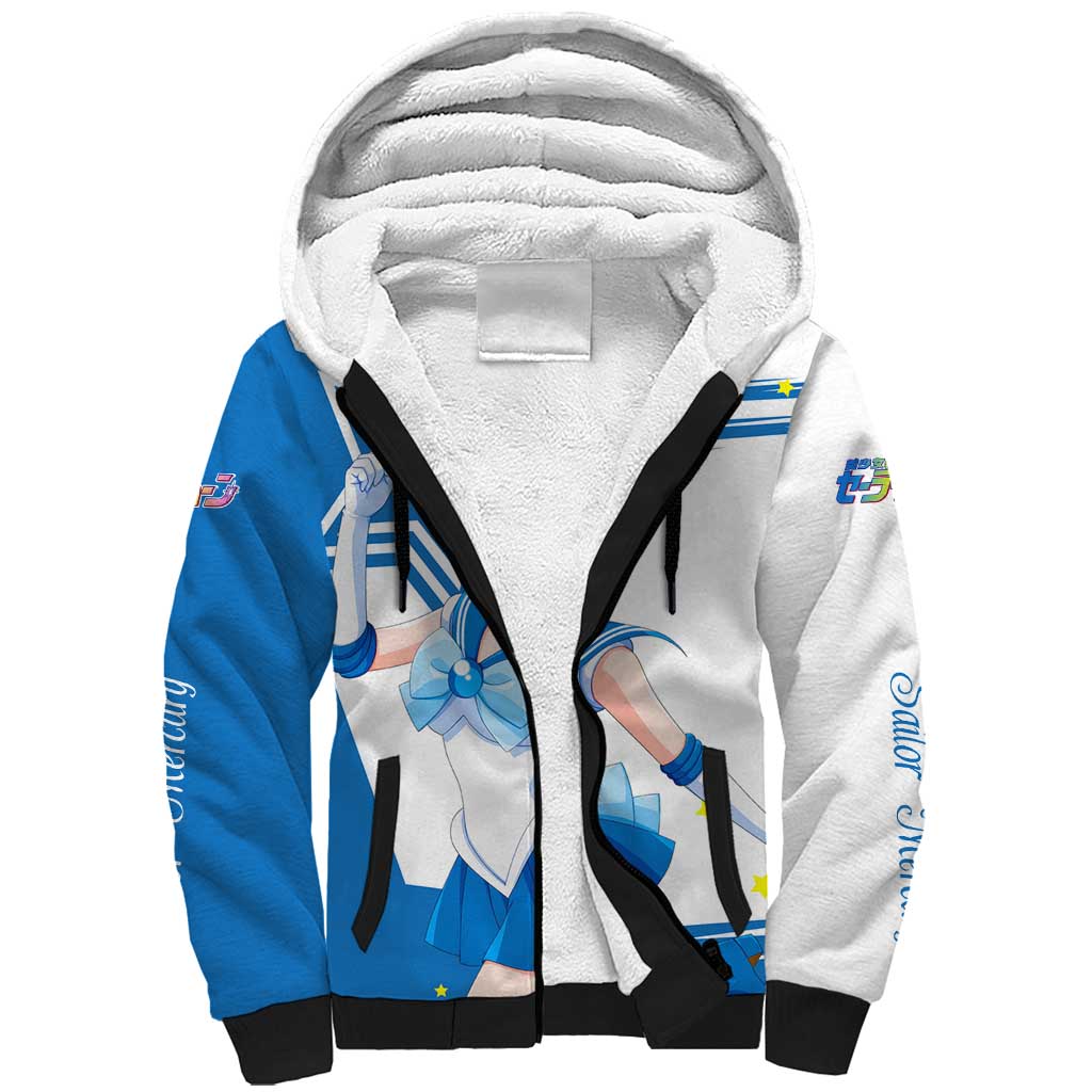 Sailor Mercury - Sailor Moon Sherpa Hoodie Anime Style