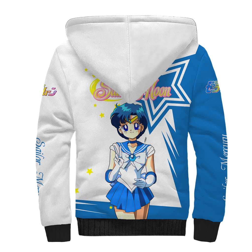 Sailor Mercury - Sailor Moon Sherpa Hoodie Anime Style