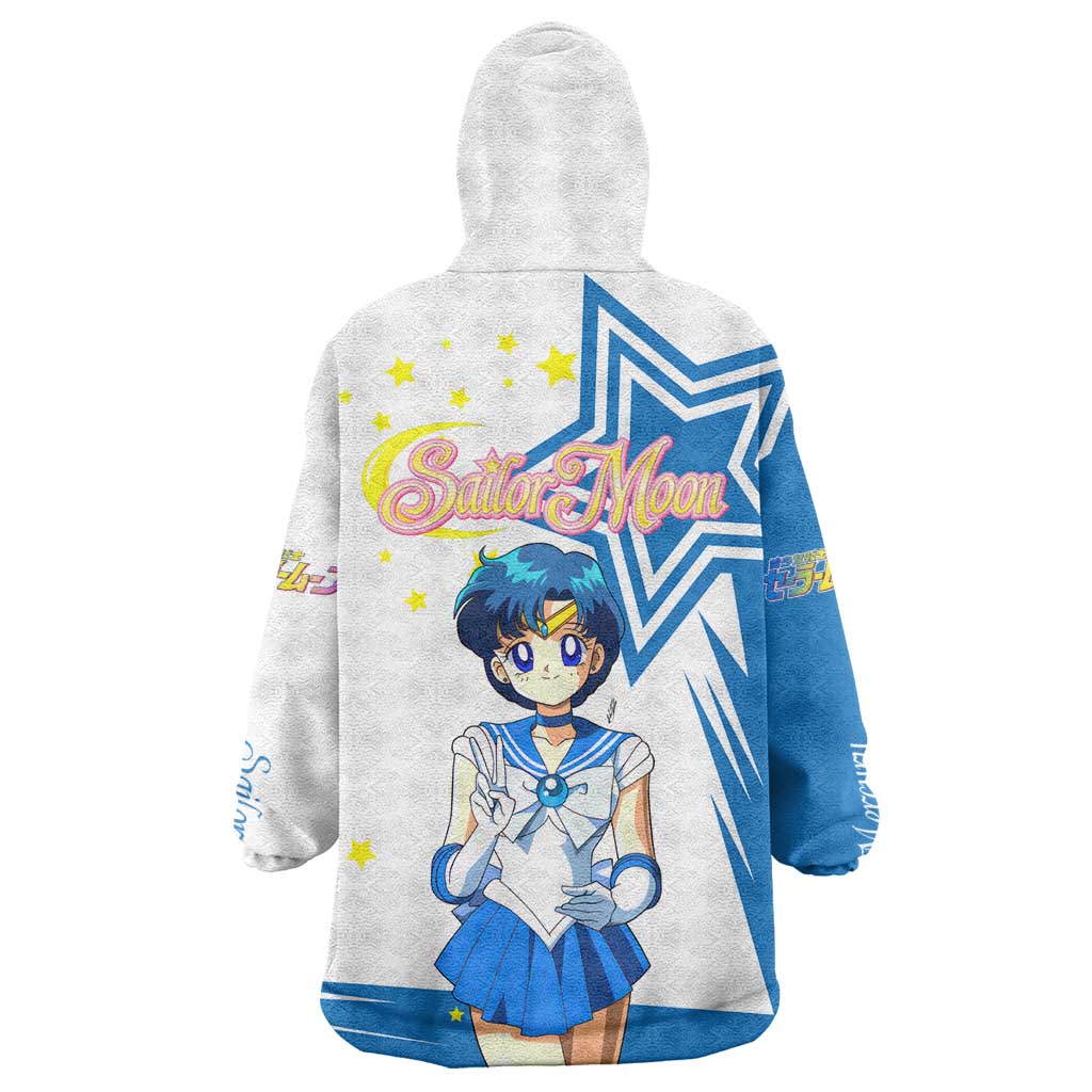 Sailor Mercury - Sailor Moon Wearable Blanket Hoodie Anime Style