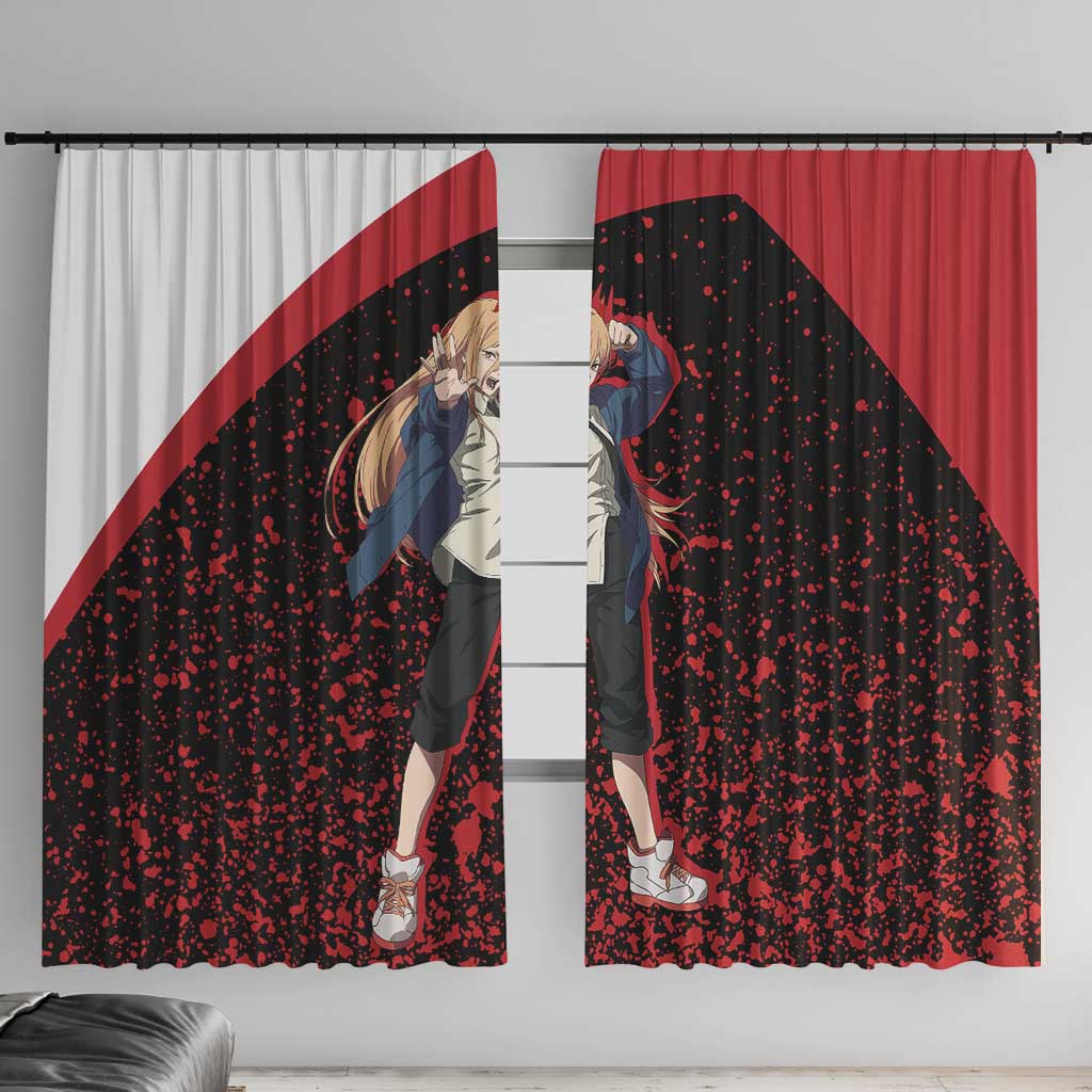 Power - Chainsaw Man Window Curtain Anime Style