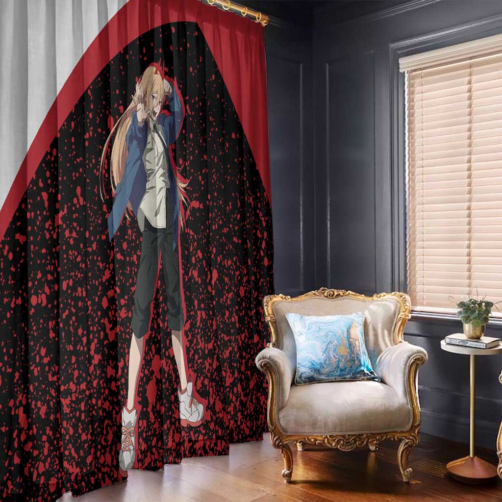 Power - Chainsaw Man Window Curtain Anime Style