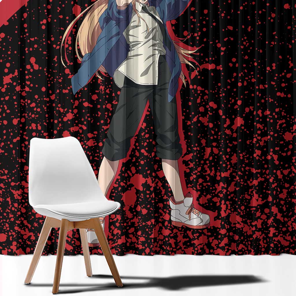 Power - Chainsaw Man Window Curtain Anime Style