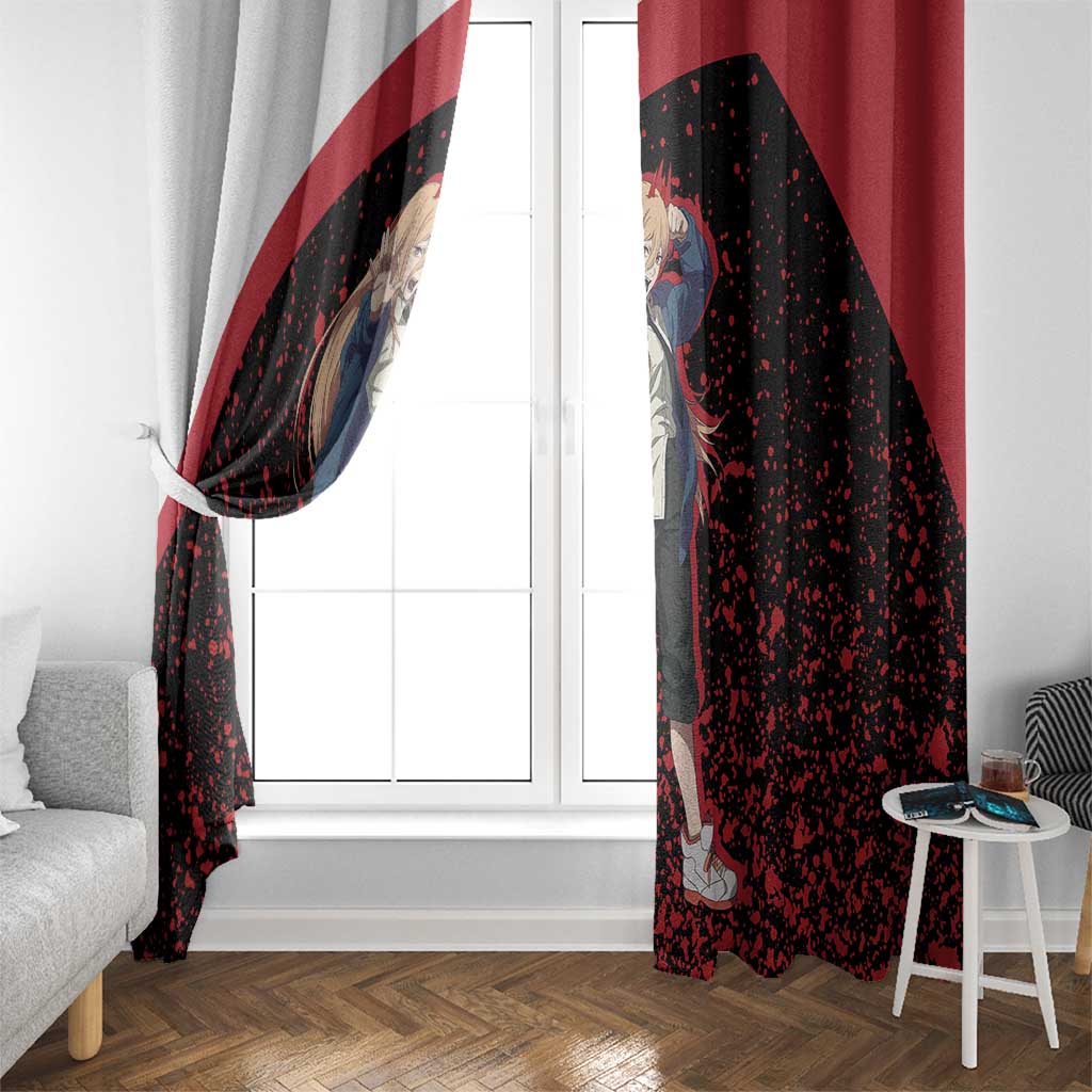 Power - Chainsaw Man Window Curtain Anime Style