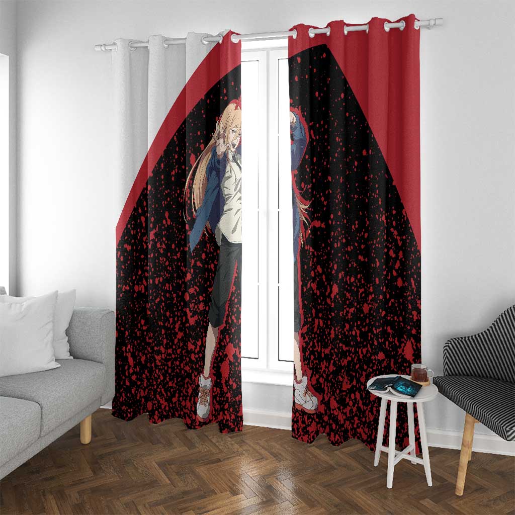 Power - Chainsaw Man Window Curtain Anime Style