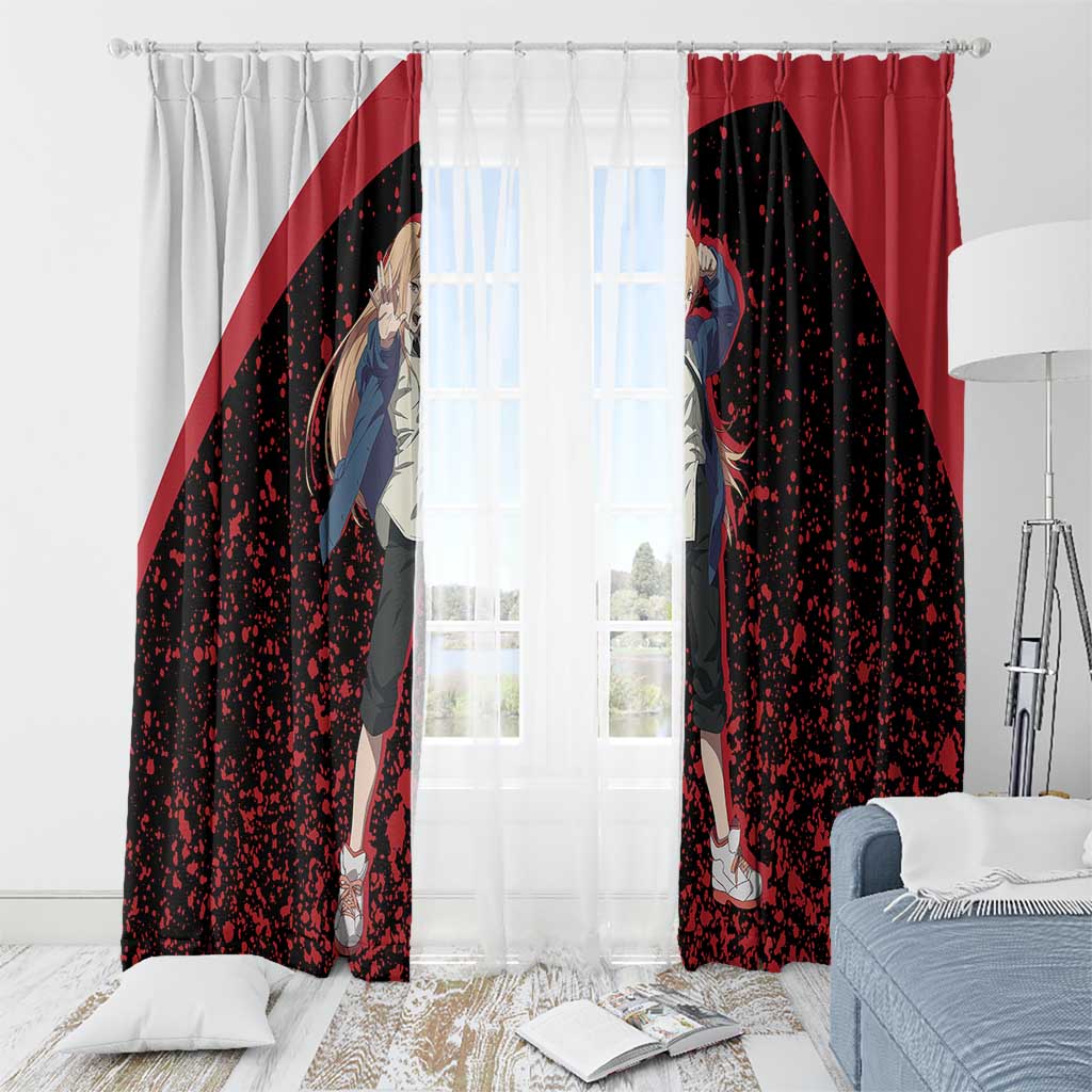 Power - Chainsaw Man Window Curtain Anime Style
