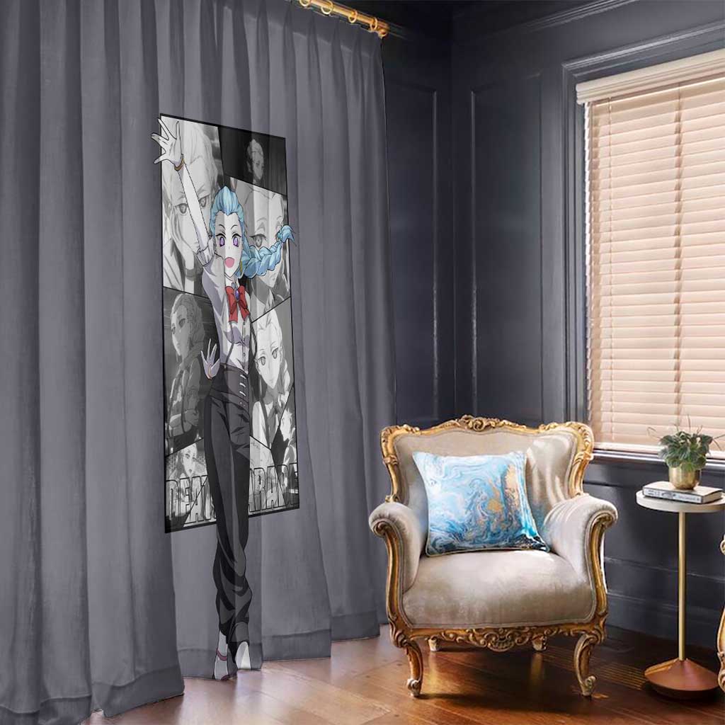 Nona - Death Parade Window Curtain Anime Style