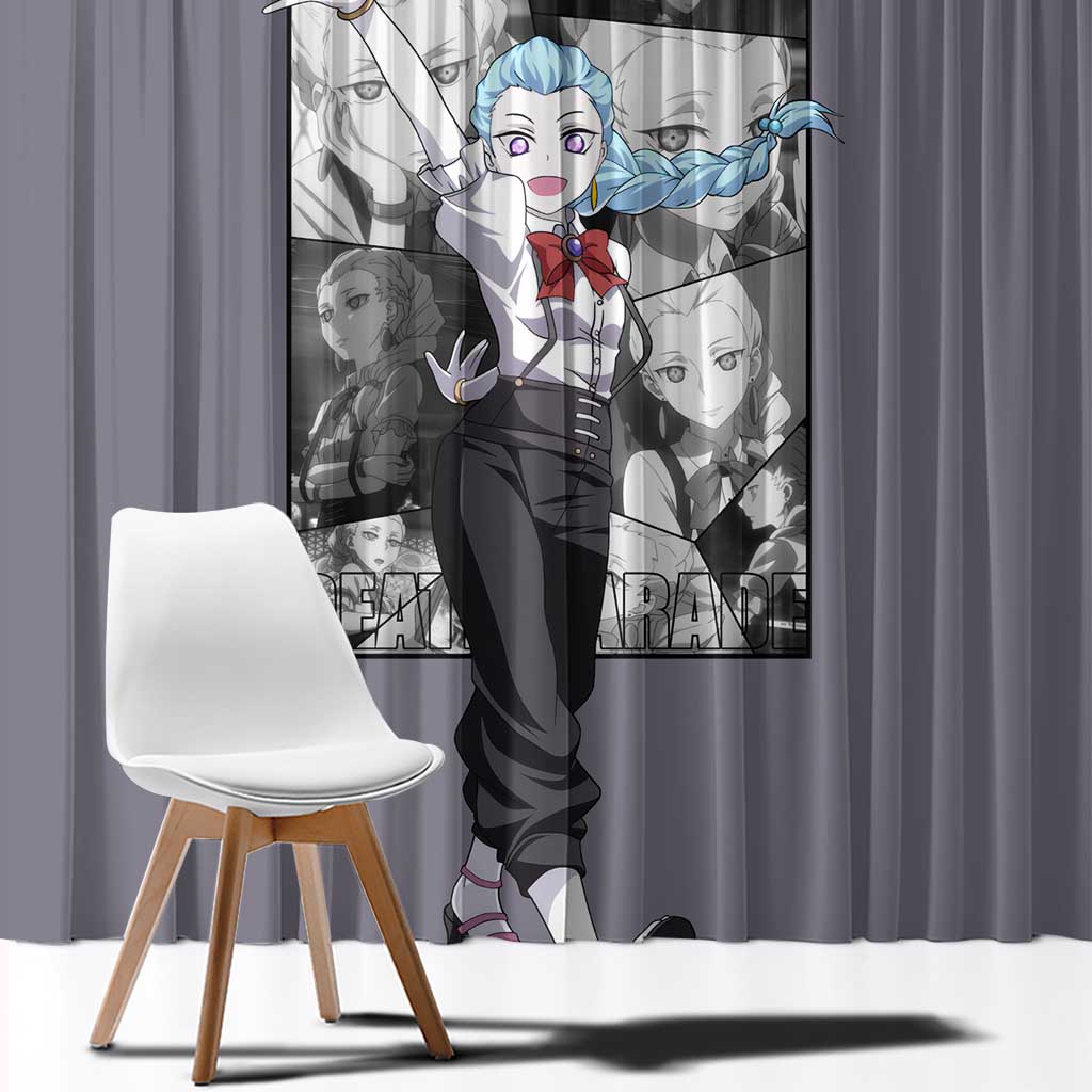 Nona - Death Parade Window Curtain Anime Style
