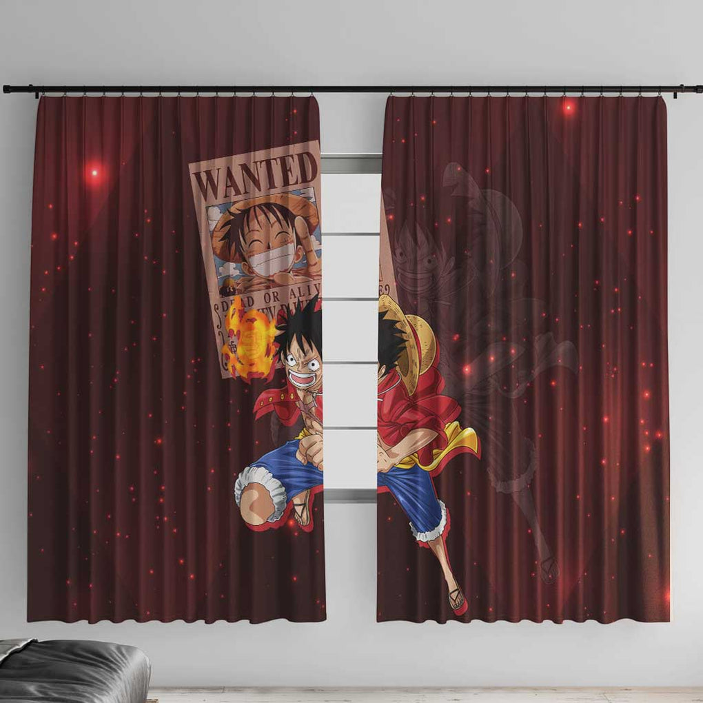 Luffy - Straw Hat - One Piece Window Curtain Anime Style