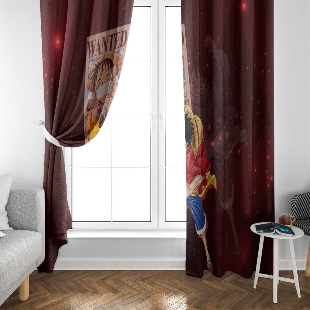 Luffy - Straw Hat - One Piece Window Curtain Anime Style