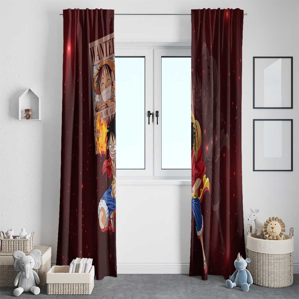 Luffy - Straw Hat - One Piece Window Curtain Anime Style