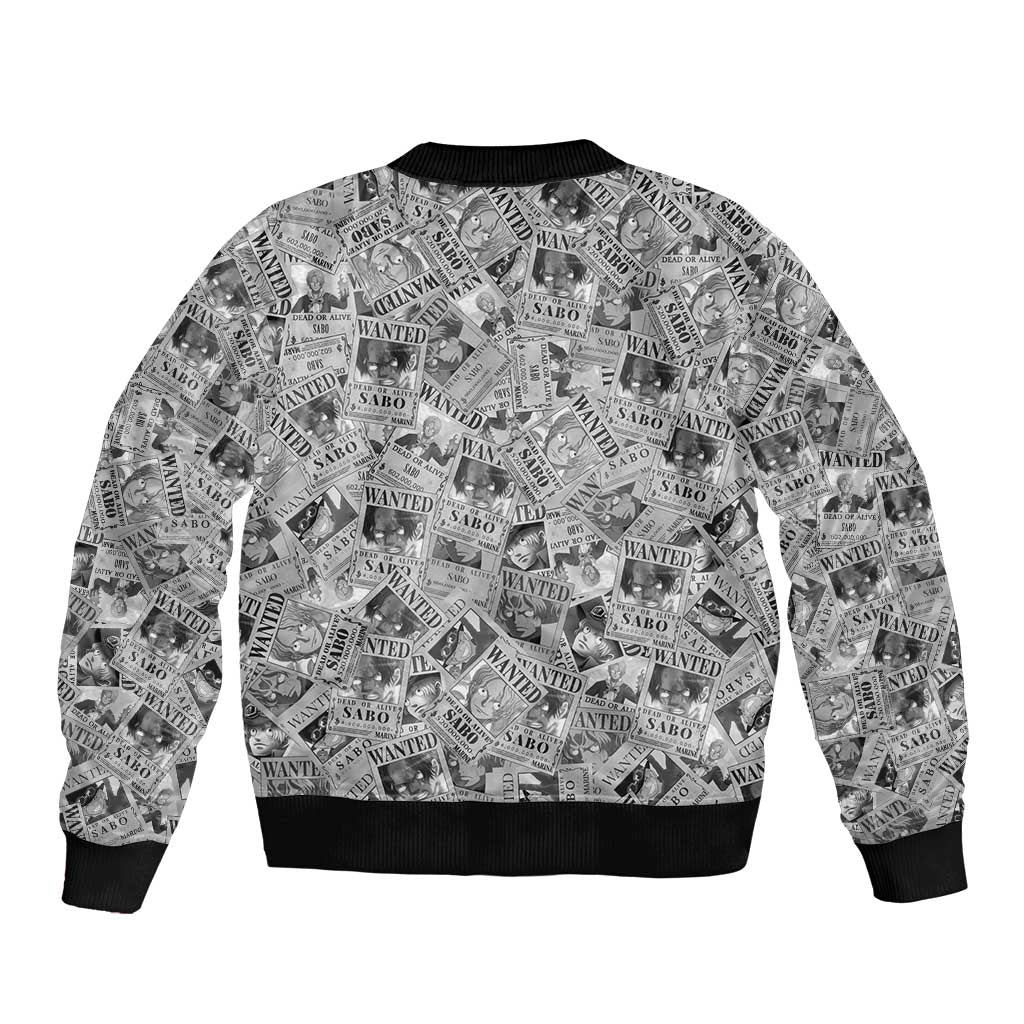 Sabo Wanted - One Piece Bomber Jacket Anime Style