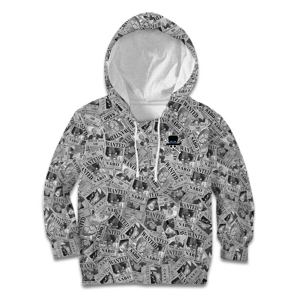 Sabo Wanted - One Piece Kid Hoodie Anime Style