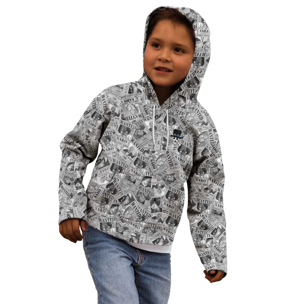 Sabo Wanted - One Piece Kid Hoodie Anime Style