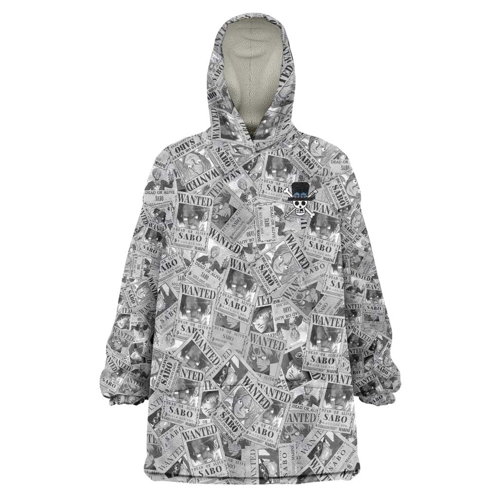 Sabo Wanted - One Piece Wearable Blanket Hoodie Anime Style