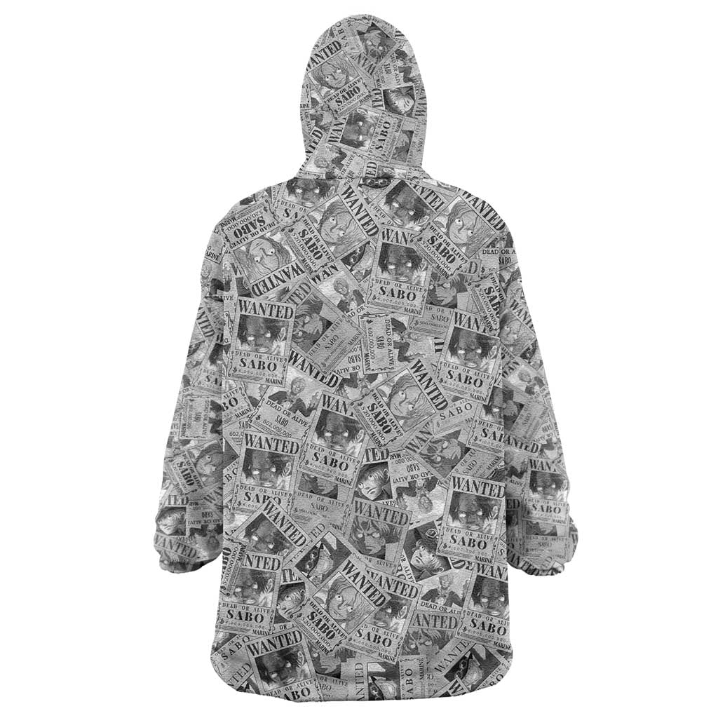 Sabo Wanted - One Piece Wearable Blanket Hoodie Anime Style