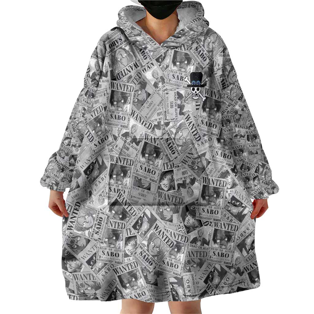 Sabo Wanted - One Piece Wearable Blanket Hoodie Anime Style