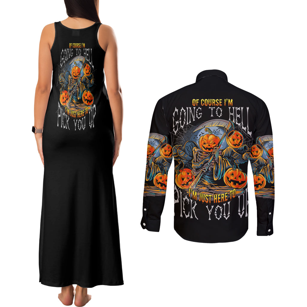 of-course-im-going-to-hell-skull-pumpkin-halloween-couples-matching-tank-maxi-dress-and-long-sleeve-button-shirt