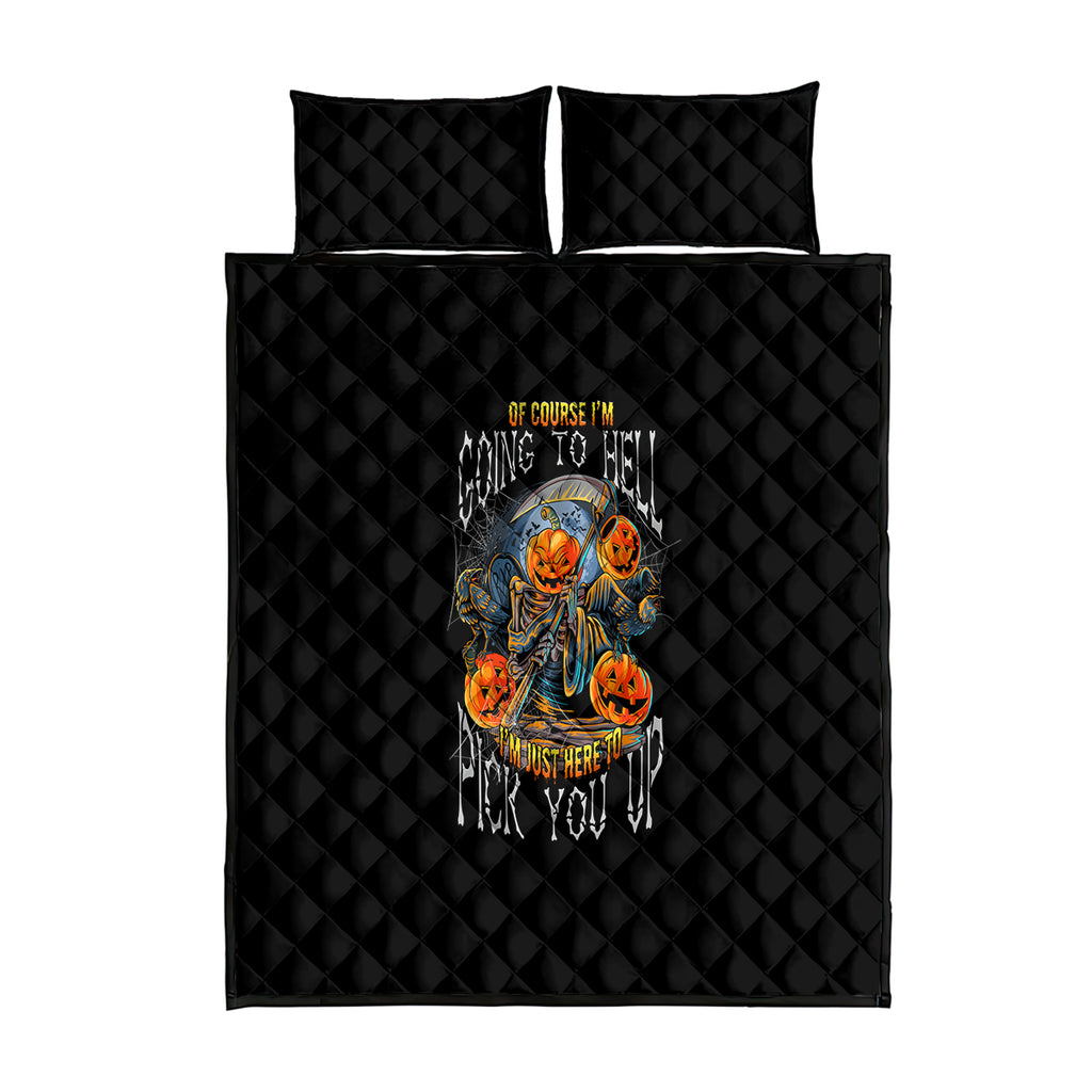 of-course-im-going-to-hell-skull-pumpkin-halloween-quilt-bed-set