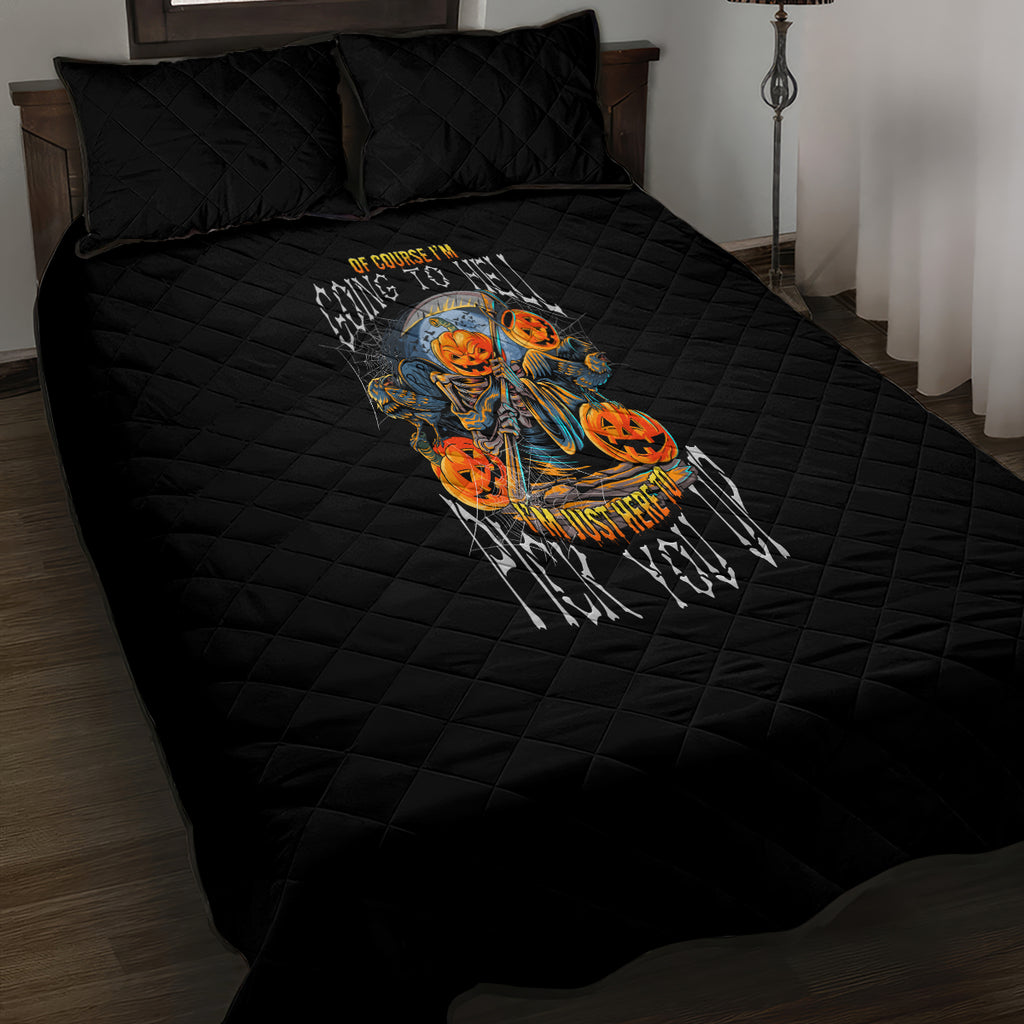 of-course-im-going-to-hell-skull-pumpkin-halloween-quilt-bed-set