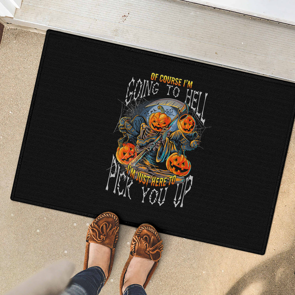 of-course-im-going-to-hell-skull-pumpkin-halloween-rubber-doormat