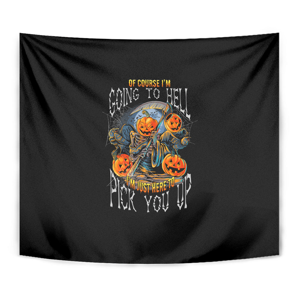 of-course-im-going-to-hell-skull-pumpkin-halloween-tapestry