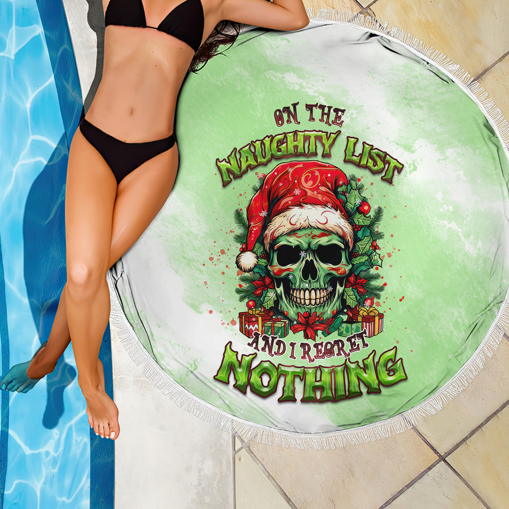 on-the-naughty-list-skull-christmas-beach-blanket