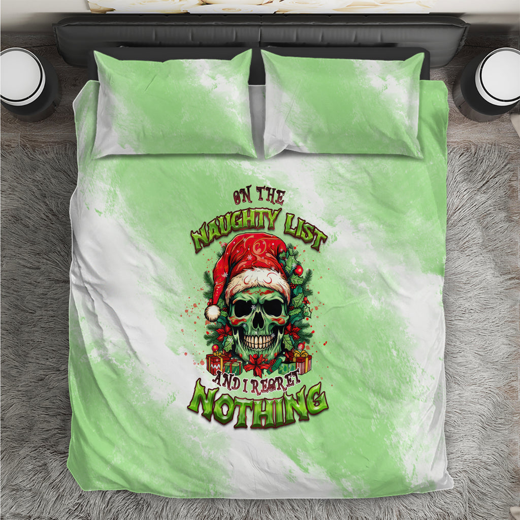 on-the-naughty-list-skull-christmas-bedding-set