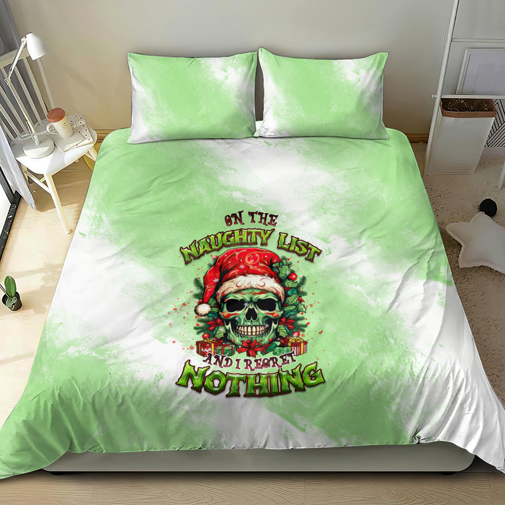 on-the-naughty-list-skull-christmas-bedding-set