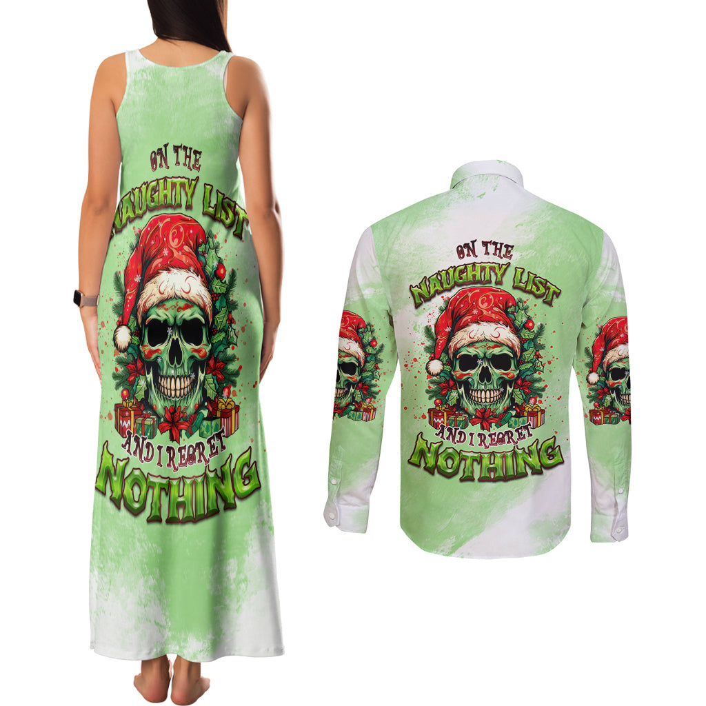 on-the-naughty-list-skull-christmas-couples-matching-tank-maxi-dress-and-long-sleeve-button-shirt