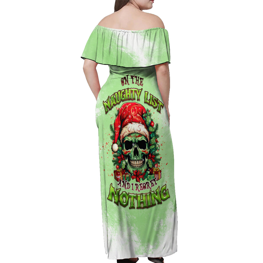 on-the-naughty-list-skull-christmas-off-shoulder-maxi-dress