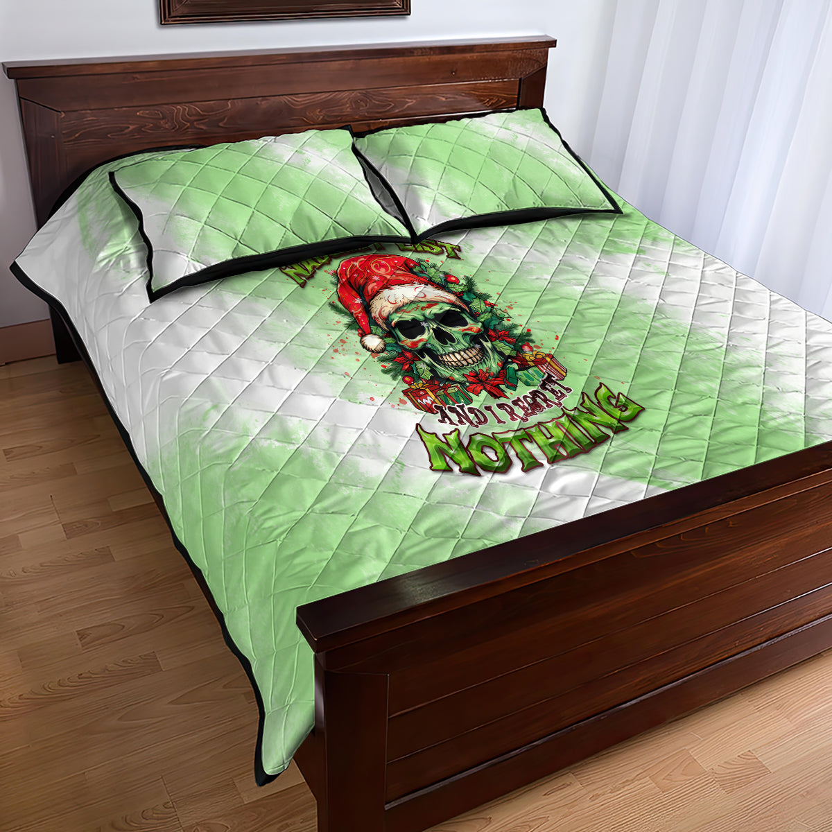 on-the-naughty-list-skull-christmas-quilt-bed-set