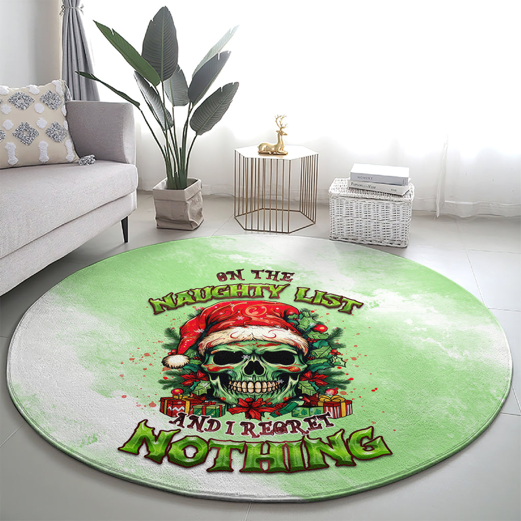 on-the-naughty-list-skull-christmas-round-carpet