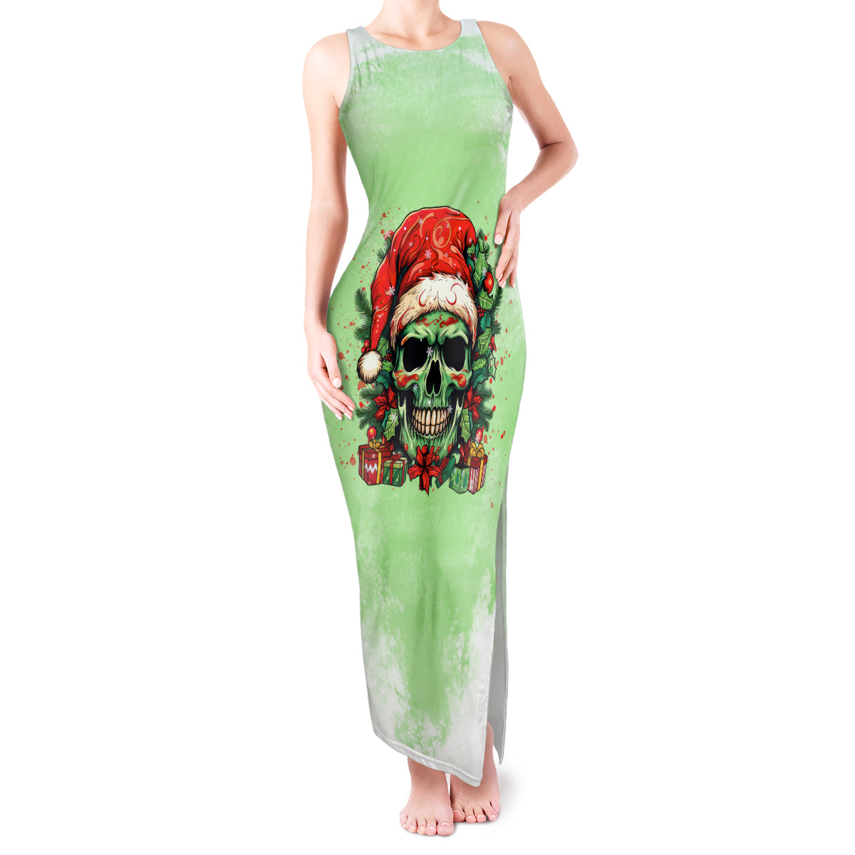 on-the-naughty-list-skull-christmas-tank-maxi-dress