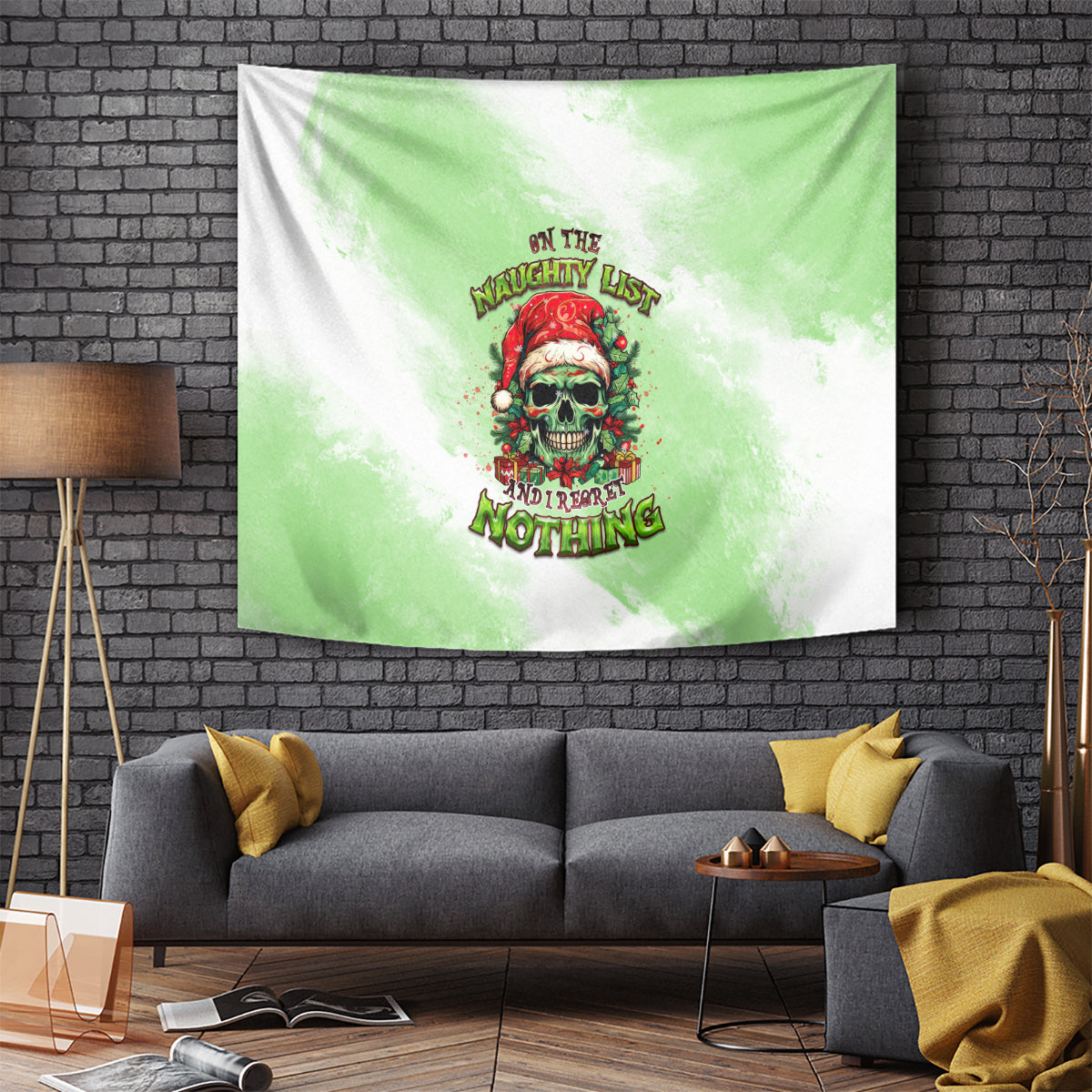 on-the-naughty-list-skull-christmas-tapestry