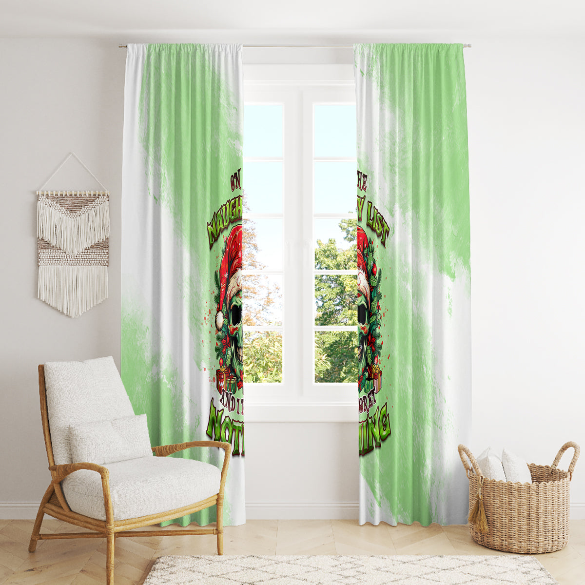 on-the-naughty-list-skull-christmas-window-curtain