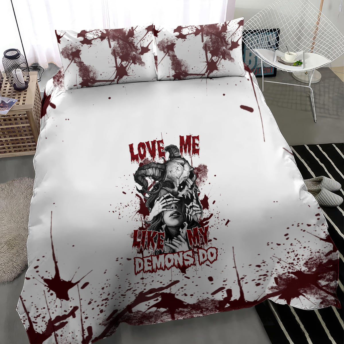 love-me-like-my-demons-do-skull-bedding-set