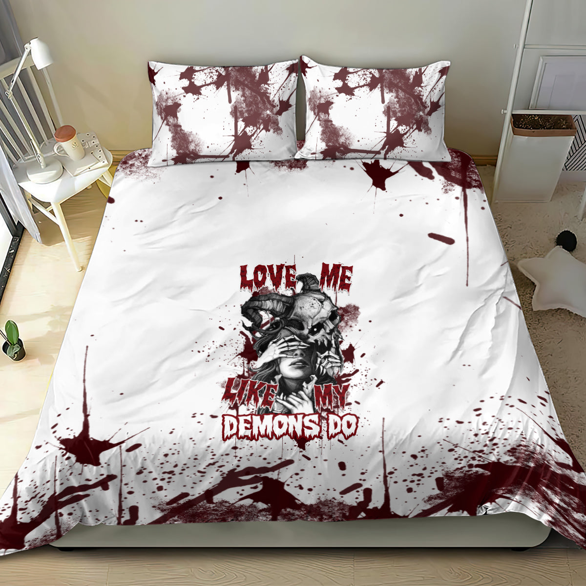 love-me-like-my-demons-do-skull-bedding-set