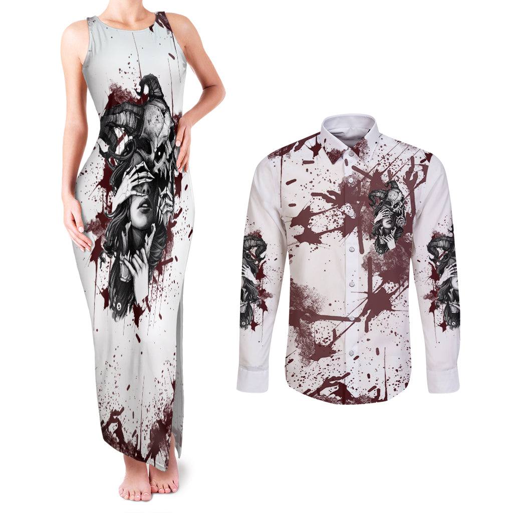 love-me-like-my-demons-do-skull-couples-matching-tank-maxi-dress-and-long-sleeve-button-shirt