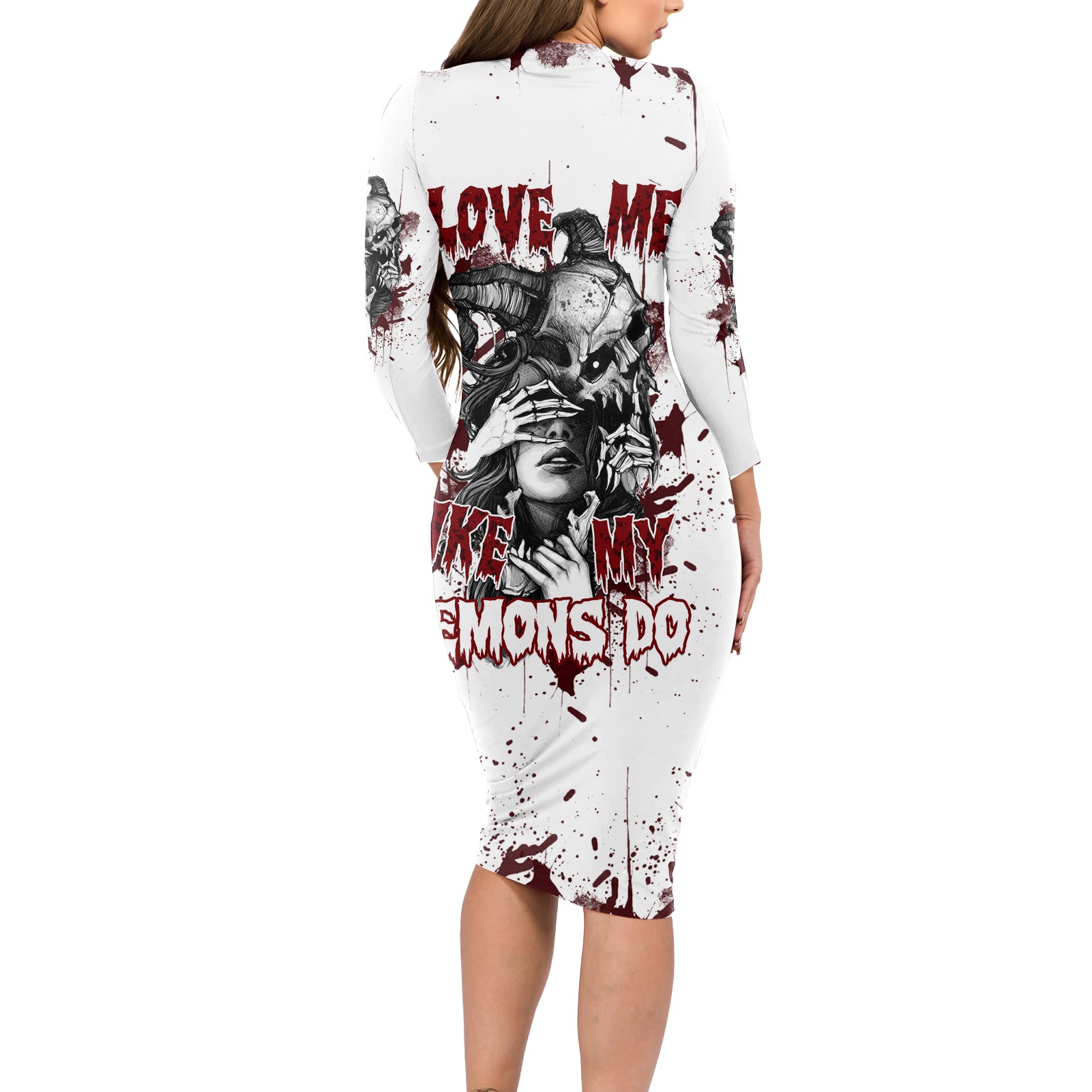 love-me-like-my-demons-do-skull-long-sleeve-bodycon-dress