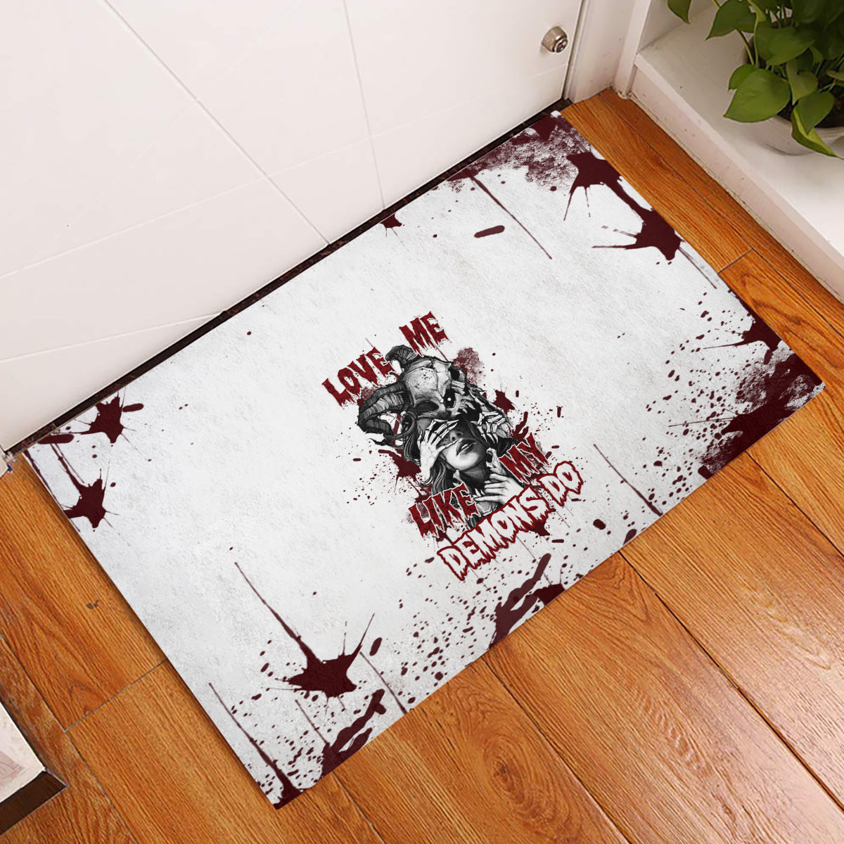 love-me-like-my-demons-do-skull-rubber-doormat